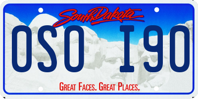 SD license plate 0SOI90