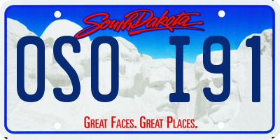 SD license plate 0SOI91