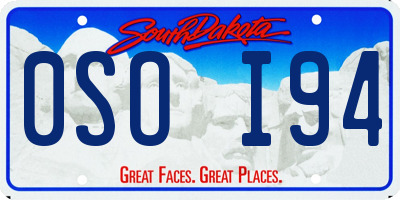 SD license plate 0SOI94