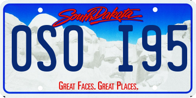 SD license plate 0SOI95