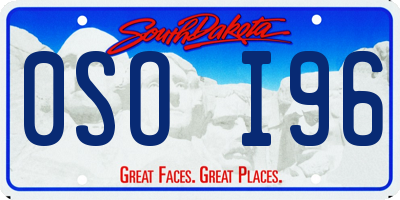 SD license plate 0SOI96