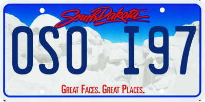 SD license plate 0SOI97