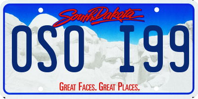 SD license plate 0SOI99