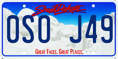 SD license plate 0SOJ49