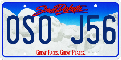 SD license plate 0SOJ56