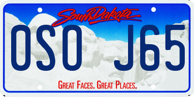 SD license plate 0SOJ65