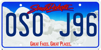 SD license plate 0SOJ96