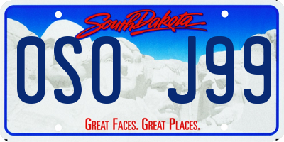 SD license plate 0SOJ99