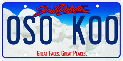 SD license plate 0SOK00