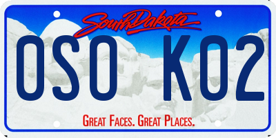 SD license plate 0SOK02