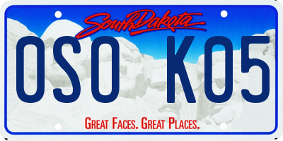SD license plate 0SOK05