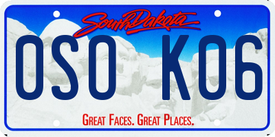 SD license plate 0SOK06