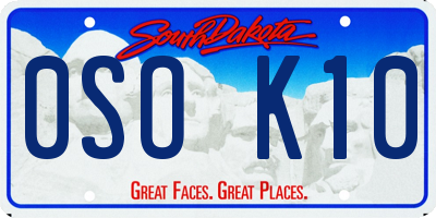SD license plate 0SOK10