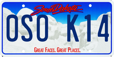 SD license plate 0SOK14