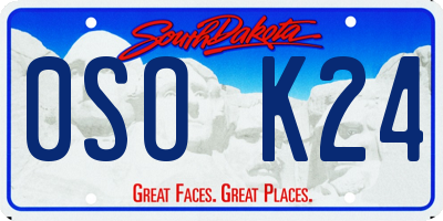 SD license plate 0SOK24
