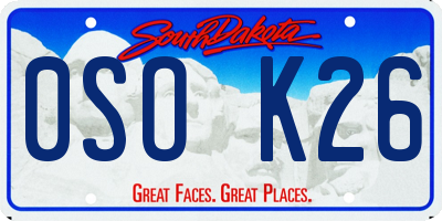 SD license plate 0SOK26