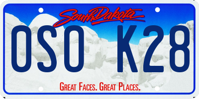 SD license plate 0SOK28