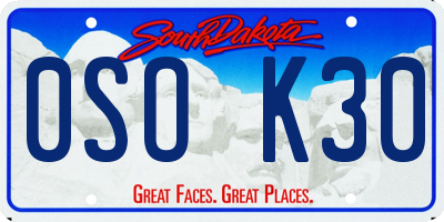 SD license plate 0SOK30