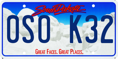 SD license plate 0SOK32