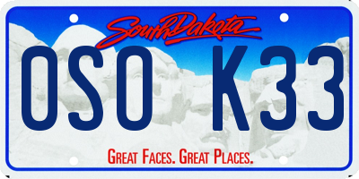 SD license plate 0SOK33