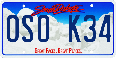 SD license plate 0SOK34