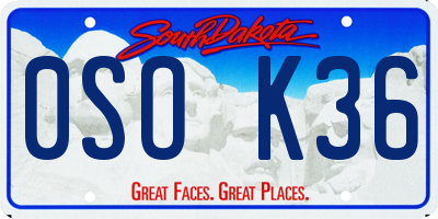 SD license plate 0SOK36
