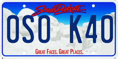 SD license plate 0SOK40