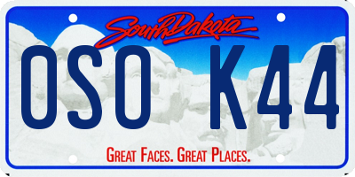 SD license plate 0SOK44