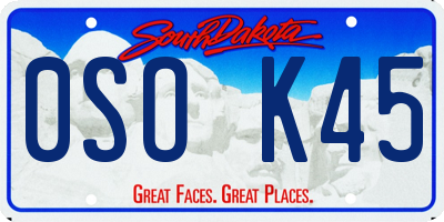 SD license plate 0SOK45