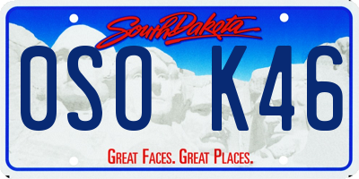 SD license plate 0SOK46