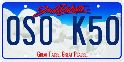 SD license plate 0SOK50
