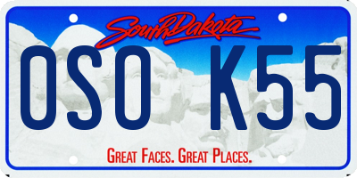 SD license plate 0SOK55