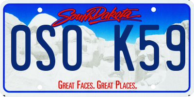 SD license plate 0SOK59