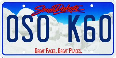 SD license plate 0SOK60