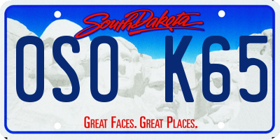 SD license plate 0SOK65