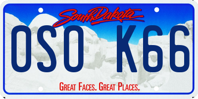 SD license plate 0SOK66