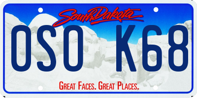 SD license plate 0SOK68