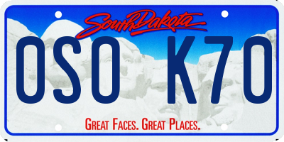 SD license plate 0SOK70