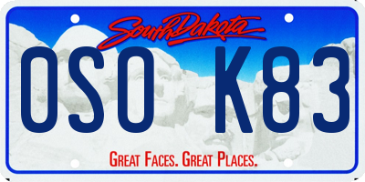 SD license plate 0SOK83