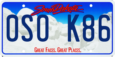 SD license plate 0SOK86