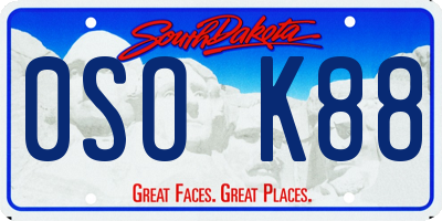 SD license plate 0SOK88