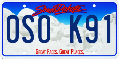 SD license plate 0SOK91