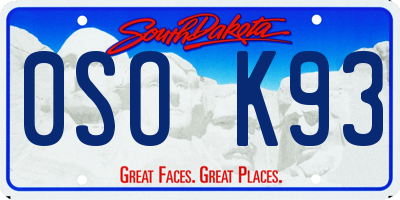 SD license plate 0SOK93
