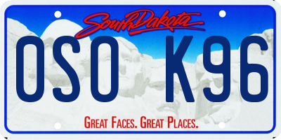 SD license plate 0SOK96