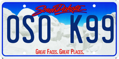 SD license plate 0SOK99