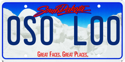 SD license plate 0SOL00