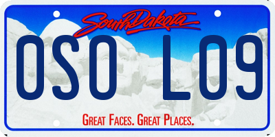 SD license plate 0SOL09