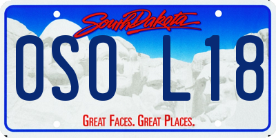 SD license plate 0SOL18