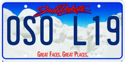 SD license plate 0SOL19