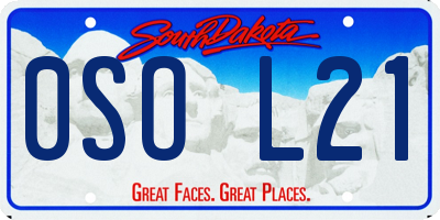 SD license plate 0SOL21